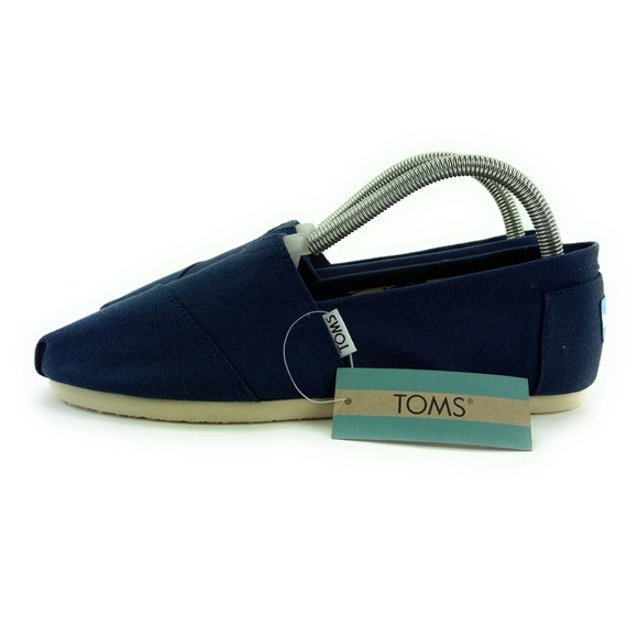Toms Women's Alpargata Classic Navy Canvas Slip On Flat Shoes Sizes 6 - 11 M - Picture 4 of 8